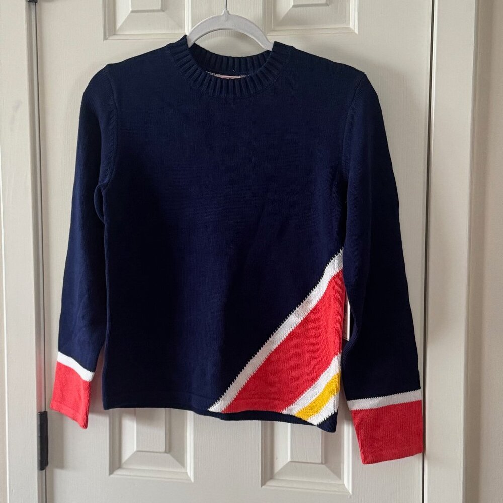 New Classic Prep Girls Navy Natalie Sunday Sweater Size 14